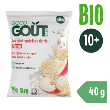 GOOD GOUT Mini ryžové koláčiky s jablkami BIO 40 g (Sušienky, piškóty a detské chrumky) - BIO - obrázok 4/4