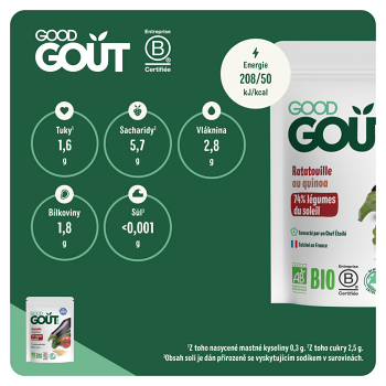 GOOD GOUT Ratatouille s quinou BIO 190 g (Zeleninové príkrmy) - BIO - obrázok 3/4