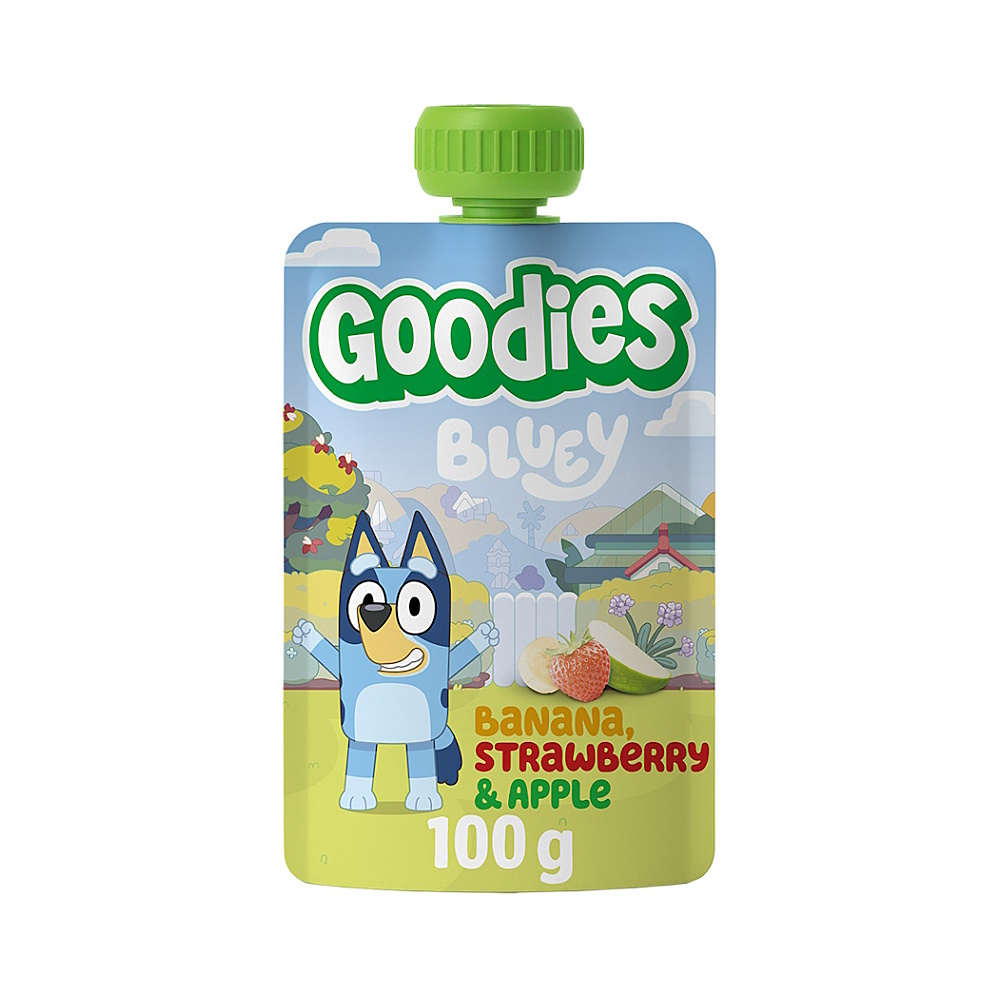 E-shop GOODIES Kapsička bluey banán, jahoda a jablko 100 g