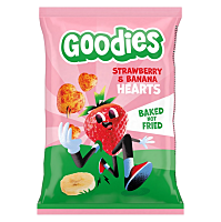 GOODIES Chrumky srdiečka banán a jahoda 30 g