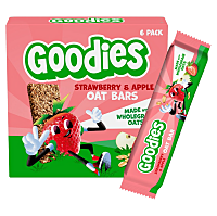GOODIES Ovsené tyčinky jahody a jablko 6 x 23 g