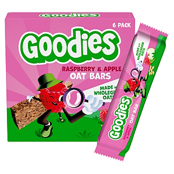 GOODIES Ovsené tyčinky malina a jablko 6 x 23 g (Tyčinky) - Sladké