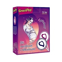 GRAVIPOP lízanka pri nevoľnosti v tehotenstve 12 ks