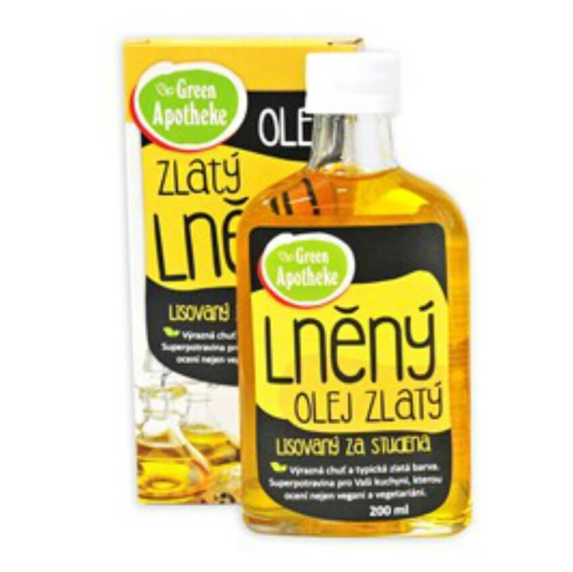 E-shop GREEN APOTHEKE Olej lněný zlatý 200 ml