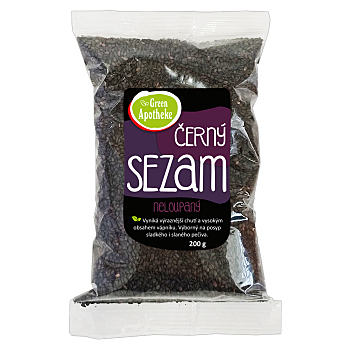 GREEN APOTHEKE Sezam čierny nelúpaný 200 g (Sezamové semienka)