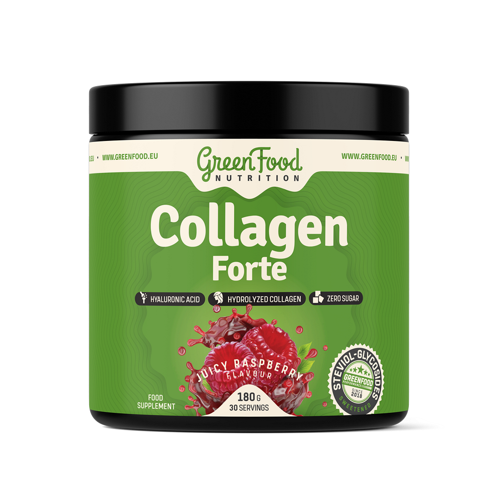 GreenFood Nutrition Nutrition Collagen Forte kolagén príchuť Juicy Raspberry 180 g