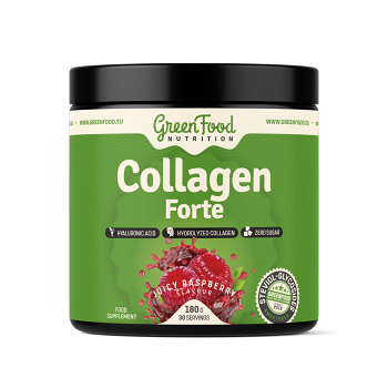 GREEN FOOD NUTRITION Collagen forte juicy raspberry 180 g (Kĺby) - Viaczložkové