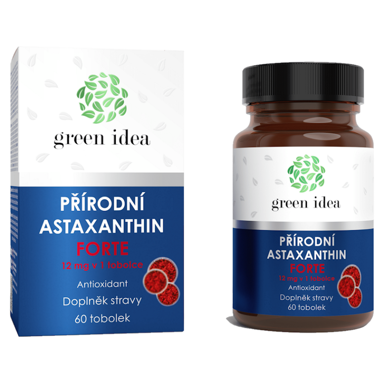 GREEN IDEA Prírodné Astaxantín forte 12 mg 60 kapsúl