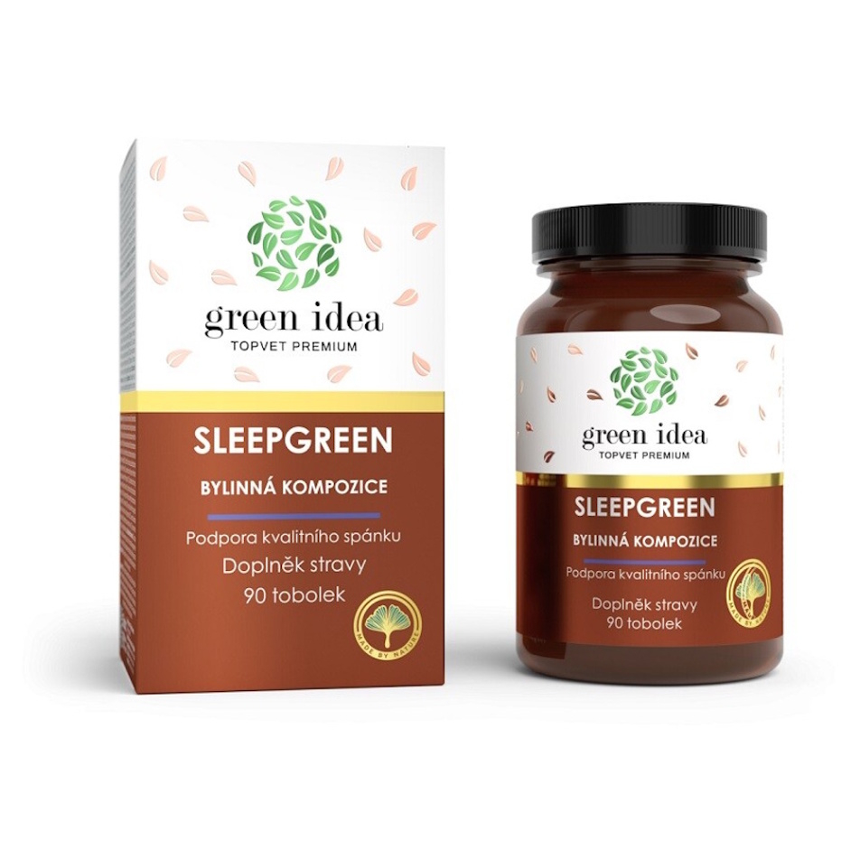 Green Idea Sleepgreen tobolky pri ťažkostiach so spánkom a zaspávaním 90 cps