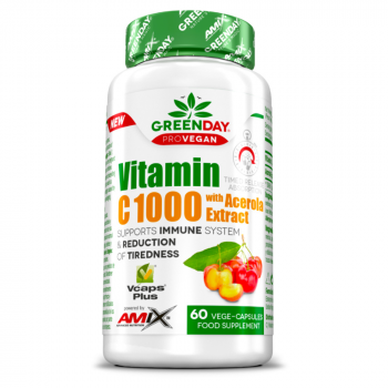GREENDAY ProVegan Vitamín C 1000 mg s extraktom z aceroly 60 kapsúl