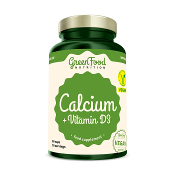 GREENFOOD NUTRITION Calcium + Vitamin D3 60 kapsúl