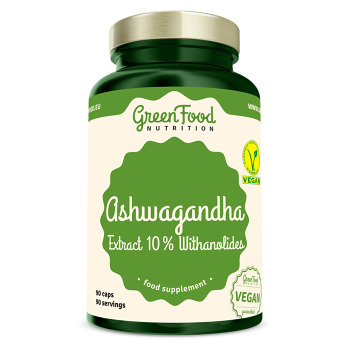 GREENFOOD NUTRITION Ashwagandha extract 10% withanolides 90 kapsúl