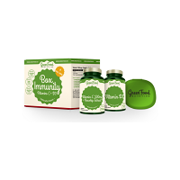 GREENFOOD NUTRITION Box Immunity vitamín D3 60 kapsúl a vitamín C500 60 kapsúl + PILLBOX