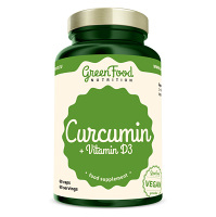 GREENFOOD NUTRITION Curcumin + Vitamín D3 60 kapsúl