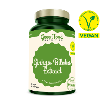 GREENFOOD NUTRITION Ginkgo biloba extract 60 kapsúl
