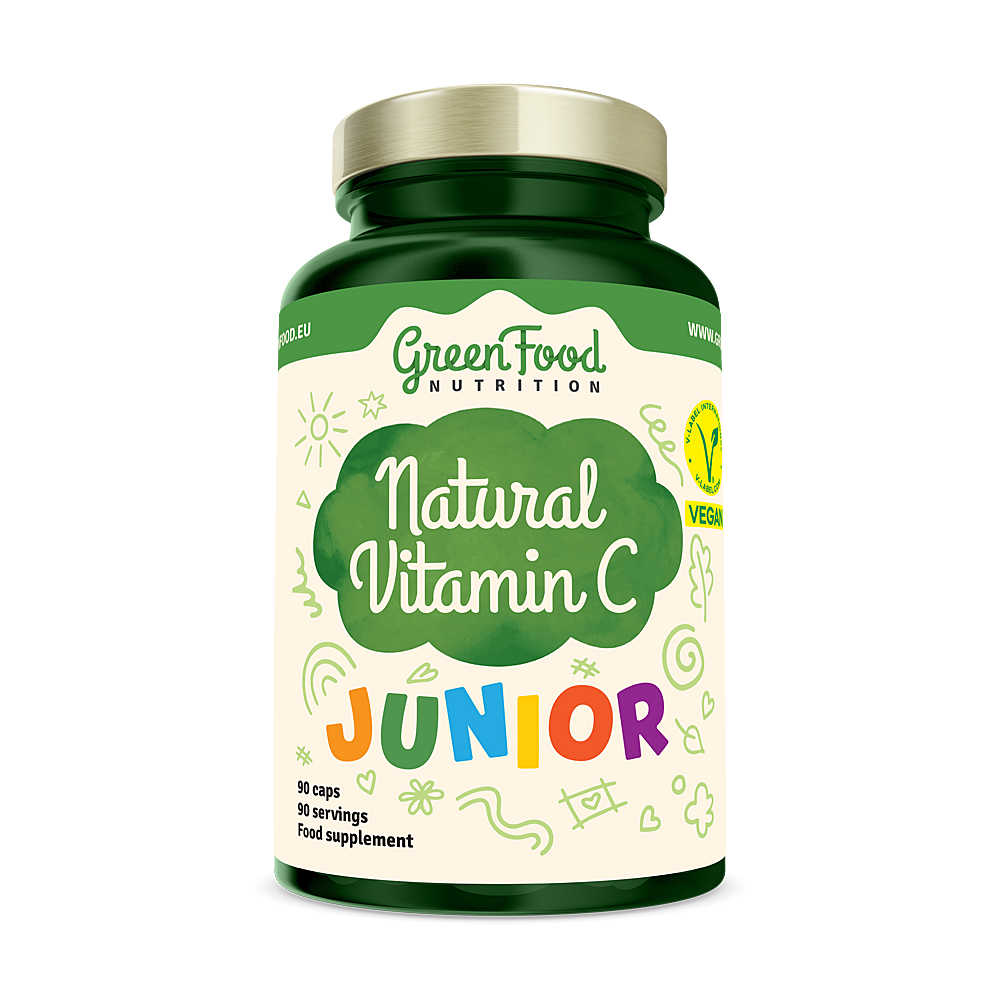 GreenFood Nutrition Junior Natural Vitamin C kapsuly na podporu imunitného systému 46.8 g