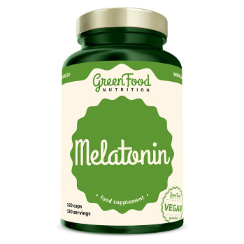 GREENFOOD NUTRITION Melatonín 120 kapsúl (Na spánok) - Jednozložkové