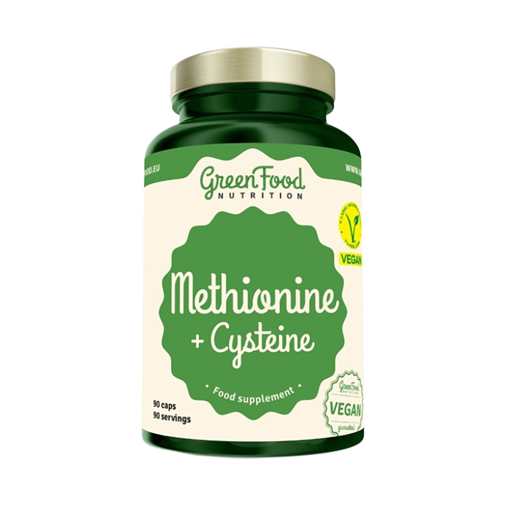 GreenFood Nutrition Methionin + Cysteine kapsuly pre krásne vlasy, pleť a nechty 90 cps kúpite na Mojalekaren.sk