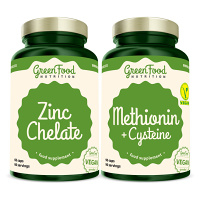 GREENFOOD NUTRITION Metionín + cysteín 90 kapsúl + zinc chelate 60 kapsúl