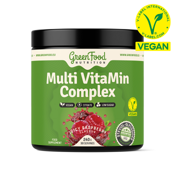 GREENFOOD NUTRITION Multi VitaMin Complex juicy malina 240 g (Multivitamíny) - Viaczložkové