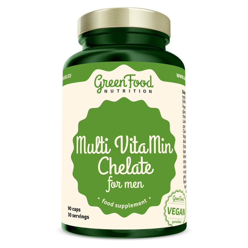GreenFood Nutrition Multi VitaMin Chelate for Men kapsuly s multivitamínovým komplexom 90 cps kúpite na Mojalekaren.sk