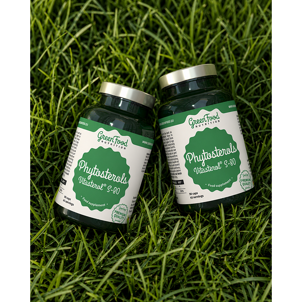GreenFood Nutrition Phytosterols + Vitamin B5 kapsuly s fytosterolmi 90 cps