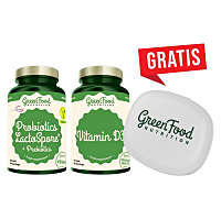 GREENFOOD NUTRITION Probiotics lactoSpore® + prebiotics 60 kapsúl + vitamín D3 60 kapsúl