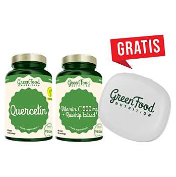 GREENFOOD NUTRITION Quercetin 90 kapsúl + vitamín C 500 mg 60 kapsúl (Vitamín C) - Viaczložkové