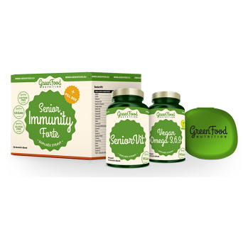 GREENFOOD NUTRITION Senior Immunity Forte SeniorVit 60 kapsúl a Vegan Omega 3,6,9 60 kapsúl + PILLBOX