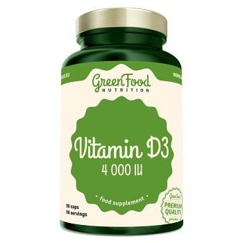 GREENFOOD NUTRITION Vitamín D3 4000IU 90 kapsúl (Vitamíny na imunitu) - Jednozložkové