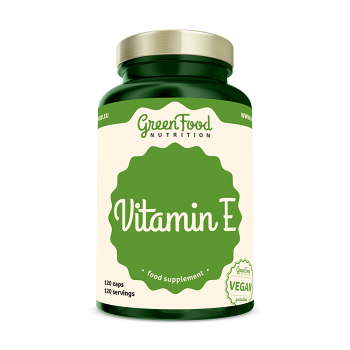 GREENFOOD NUTRITION Vitamín E 120 kapsúl (Vitamín E) - Jednozložkové