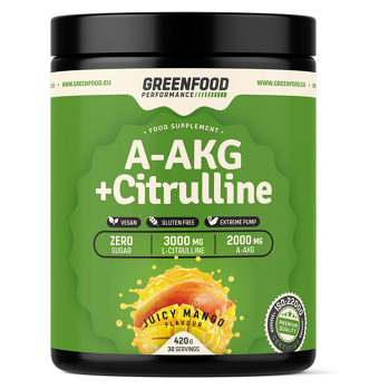 GREENFOOD NUTRITION Performance A-AKG + citrulline malate šťavnaté mango 420 g
