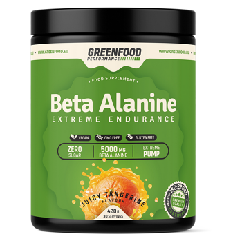 GREENFOOD NUTRITION Performance beta alanin šťavnatá mandarínka 420 g