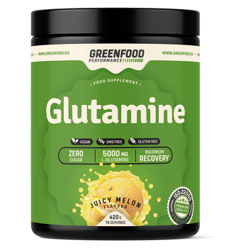 GREENFOOD NUTRITION Performance glutamine šťavnatý melón 420 g, expirácie