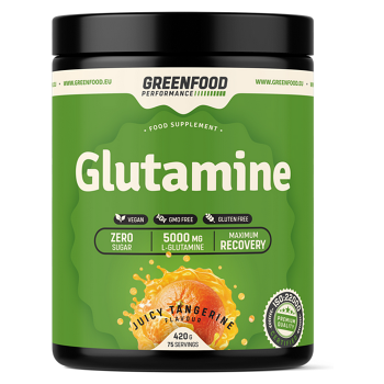 GREENFOOD NUTRITION Performance glutamine šťavnatá mandarínka 420 g