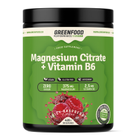 GREENFOOD NUTRITION Performance magnesium citrate + vitamín B6 šťavnatá malina 420 g