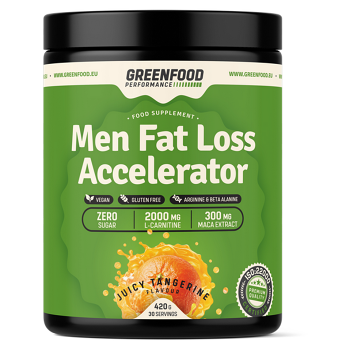 GREENFOOD NUTRITION Performance men fat loss accelerator šťavnatá mandarínka 420 g