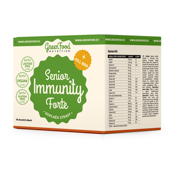 GREENFOOD NUTRITION Senior Immunity Forte SeniorVit 60 kapsúl a Vegan Omega 3,6,9 60 kapsúl + PILLBOX