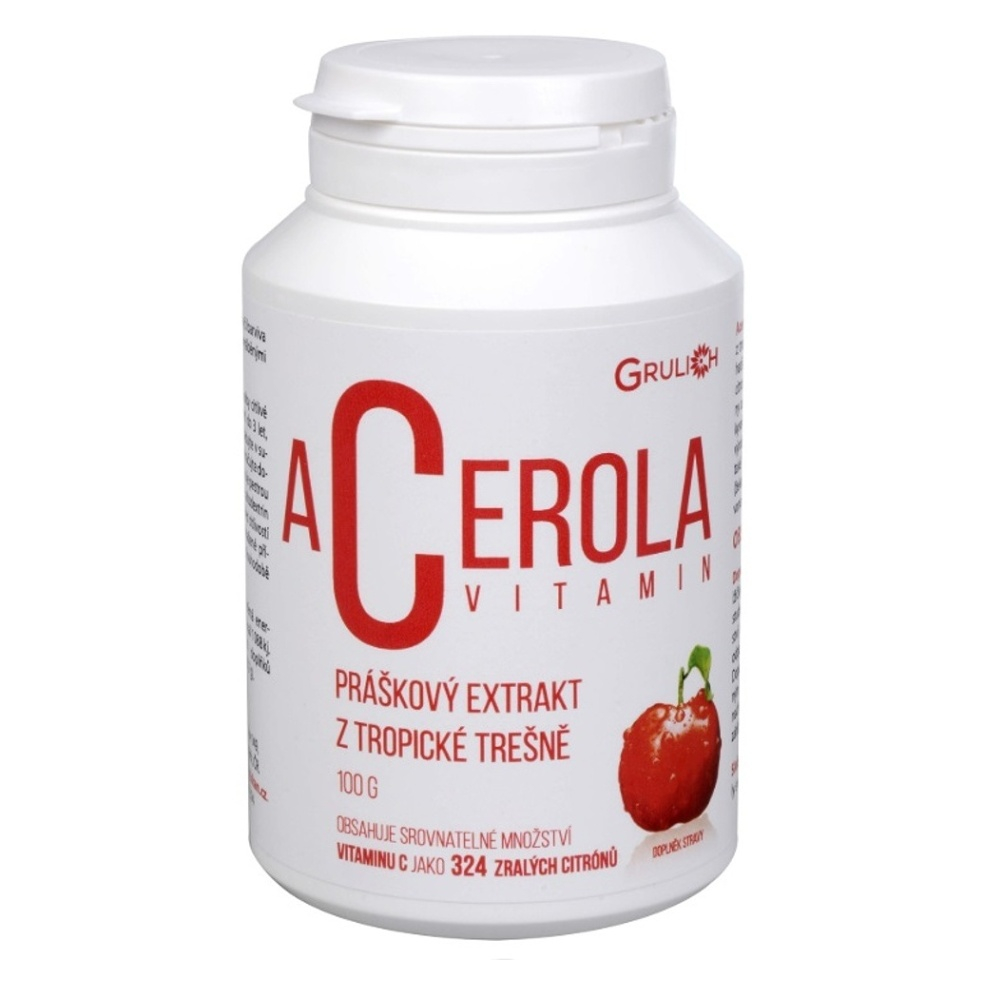 E-shop GRULICH Acerola vitamín C práškový extrakt z tropickej čerešne 100 g