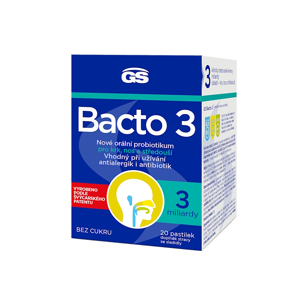 GS Bacto 3 orálne probiotikum príchuť Cherry 20 ks kúpite na Mojalekaren.sk