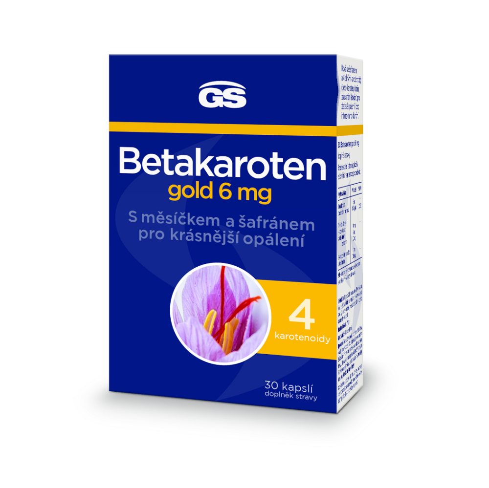 GS Betakaroten gold 6 mg kapsuly pre podporu opálenia 30 cps kúpite na Mojalekaren.sk