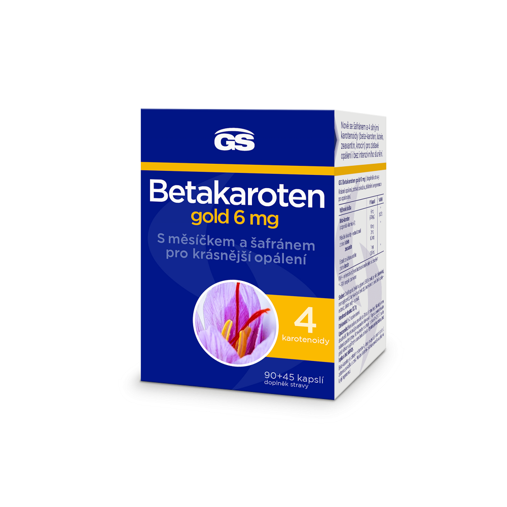GS Betakaroten gold 6 mg kapsuly pre podporu opálenia 135 cps kúpite na Mojalekaren.sk