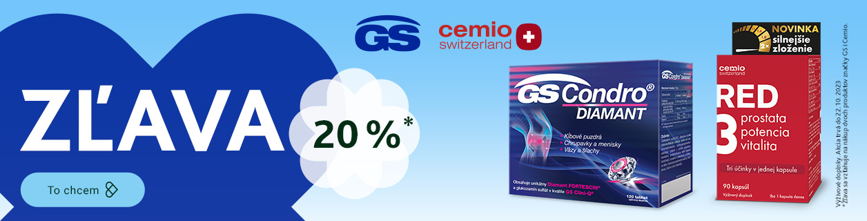 ZĽAVA 20% na GS a Cemio