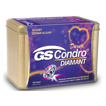 GS Condro Diamant starostlivosť o kĺby, väzy, šľachy v plechovej krabičke 120 tabliet