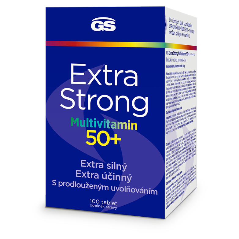 GS Extra Strong Multivitamin 50+ tablety s multivitamínovým komplexom 100 tbl kúpite na Mojalekaren.sk