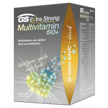 GS Extra strong multivitamín 50+ 90 + 30 tabliet ZADARMO