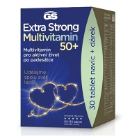 GS Extra Strong multivitamín 50+ 90+30 tabliet DARČEKOVÉ balenie 2022