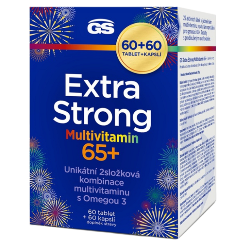 GS Extra strong multivitamín 65+ 60 tabliet + 60 kapsúl NAVYŠE