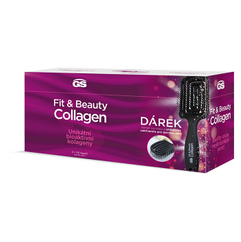 GS Fit & beauty collagen DUOPACK 50 + 50 kapsúl + DARČEK kefa na vlasy