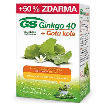 GS Ginkgo 40 + Gotu kola 80+40 tabliet ZADARMO